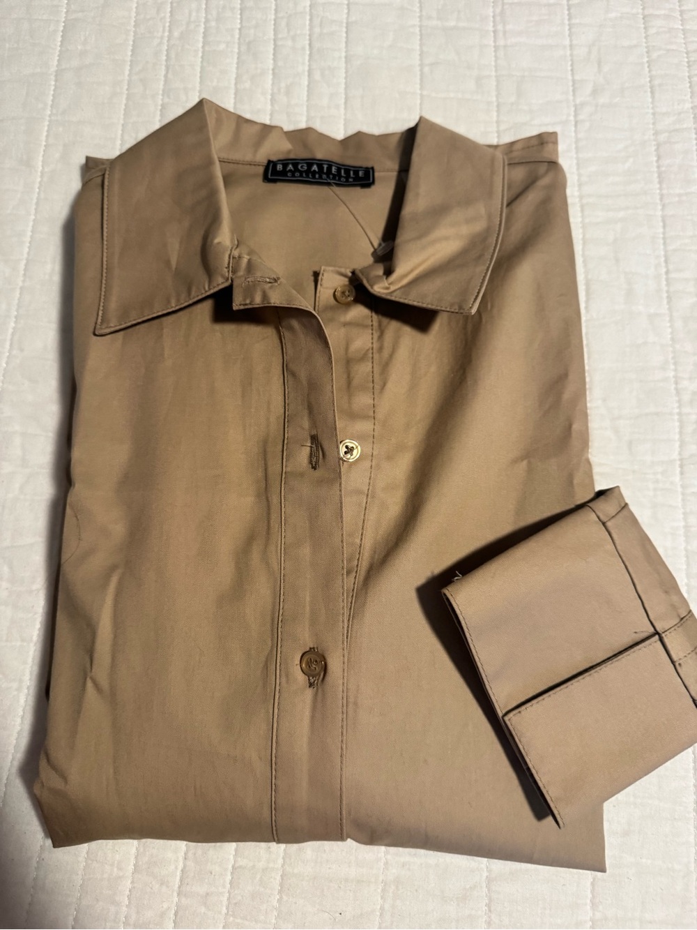 Bagatelle Tan Collared Long-Sleeve Shirt